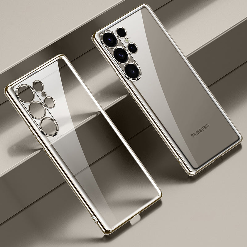 SULADA For Samsung Galaxy S24 Ultra Case Ultra-Thin Electroplated Clear Phone Cover - Titanium Grey