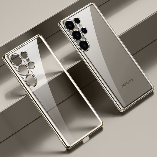SULADA For Samsung Galaxy S24 Ultra Case Ultra-Thin Electroplated Clear Phone Cover - Titanium Grey