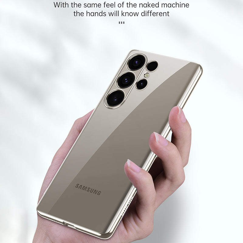 SULADA For Samsung Galaxy S24 Ultra Case Ultra-Thin Electroplated Clear Phone Cover - Titanium Grey