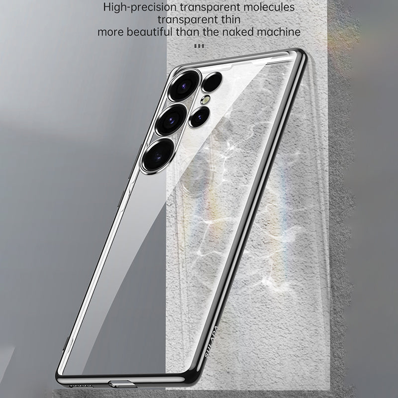 SULADA For Samsung Galaxy S24 Ultra Case Ultra-Thin Electroplated Clear Phone Cover - Titanium Grey