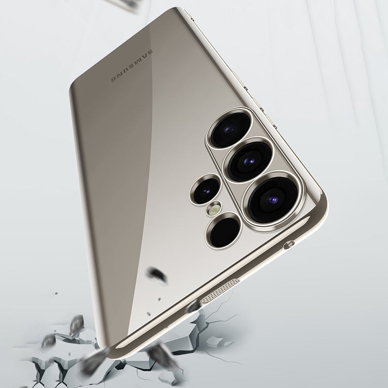 SULADA For Samsung Galaxy S24 Ultra Case Ultra-Thin Electroplated Clear Phone Cover - Titanium Grey