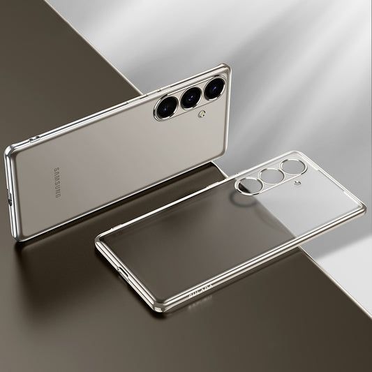 SULADA Nature Series for Samsung Galaxy S24 Case Matte Finish TPU Electroplating Cover  - Titanium Grey  /  Titanium Grey