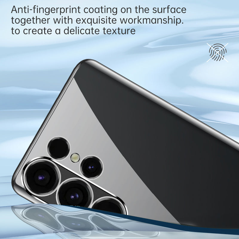 SULADA For Samsung Galaxy S24+ Clear Case Ultra-Thin Electroplated Edge TPU Cover - Blue