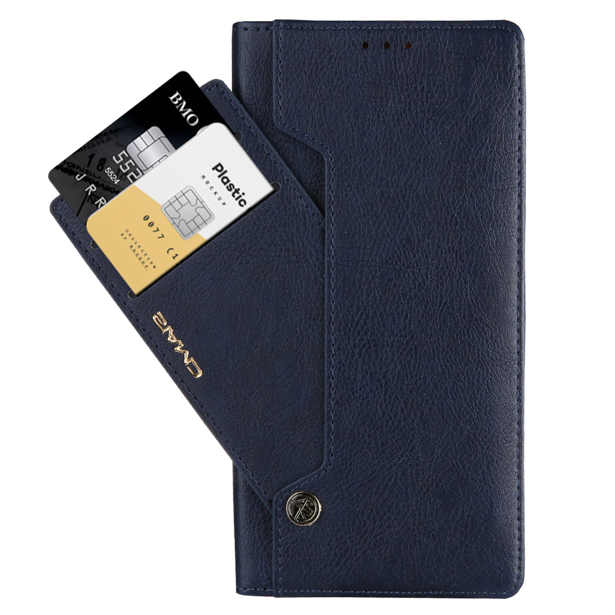 CMAI2 For Samsung Galaxy S24 Case PU Leather+TPU Phone Cover with Card Holder - Blue