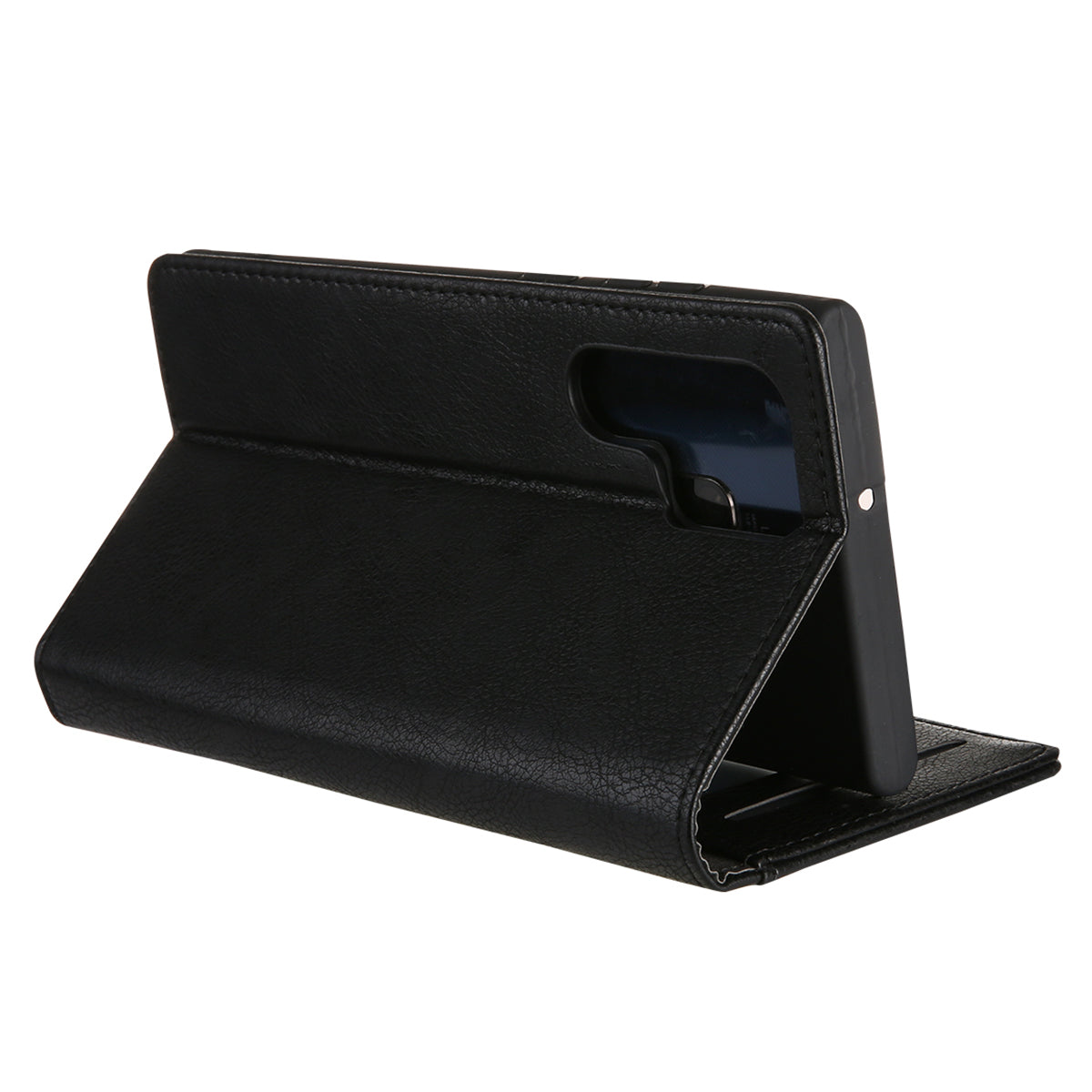 CMAI2 For Samsung Galaxy S24 Ultra Case Anti-drop Leather Stand Wallet Mobile Phone Cover - Black
