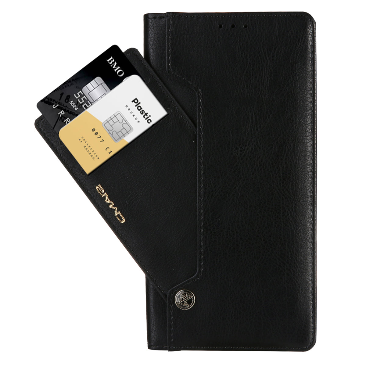 CMAI2 For Samsung Galaxy S24 Ultra Case Anti-drop Leather Stand Wallet Mobile Phone Cover - Black