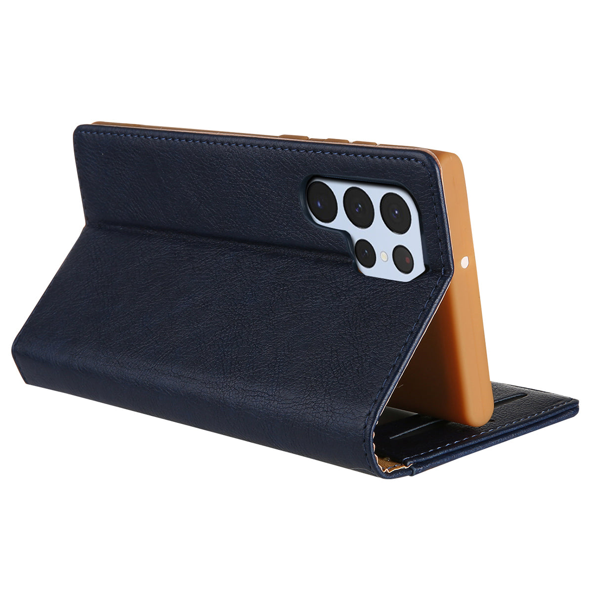 CMAI2 For Samsung Galaxy S24 Ultra Case Anti-drop Leather Stand Wallet Mobile Phone Cover - Blue
