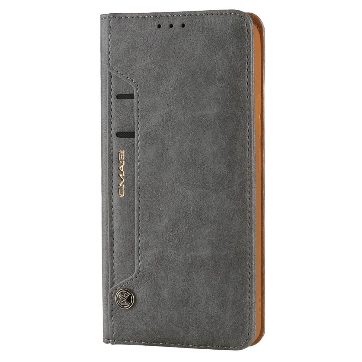 CMAI2 For Samsung Galaxy S24 Ultra Case Anti-drop Leather Stand Wallet Mobile Phone Cover - Grey