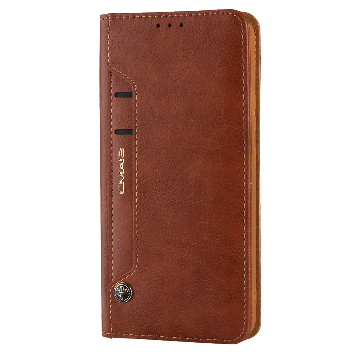 CMAI2 For Samsung Galaxy S24 Ultra Case Anti-drop Leather Stand Wallet Mobile Phone Cover - Brown