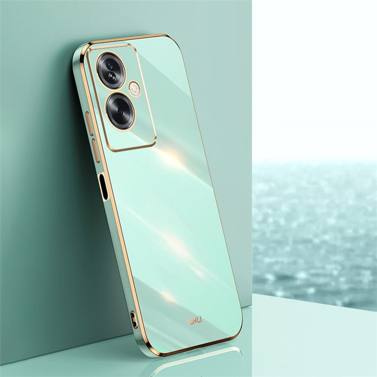 XINLI For Oppo A2 5G / A79 5G Phone Case Soft TPU Electroplating Cover - Cyan
