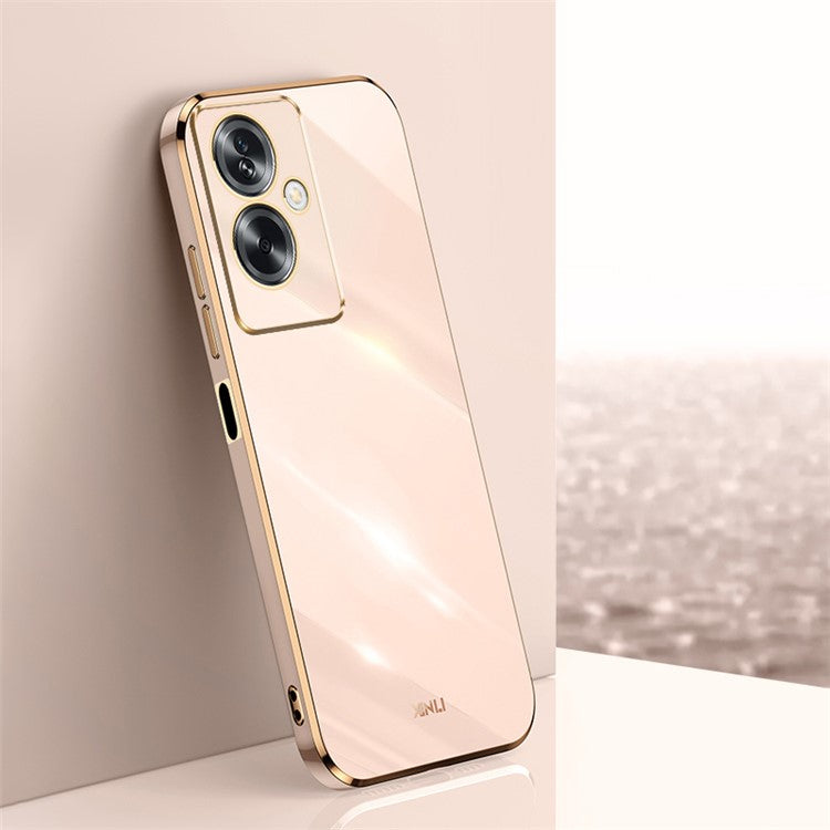 XINLI For Oppo A2 5G / A79 5G Phone Case Soft TPU Electroplating Cover - Pink