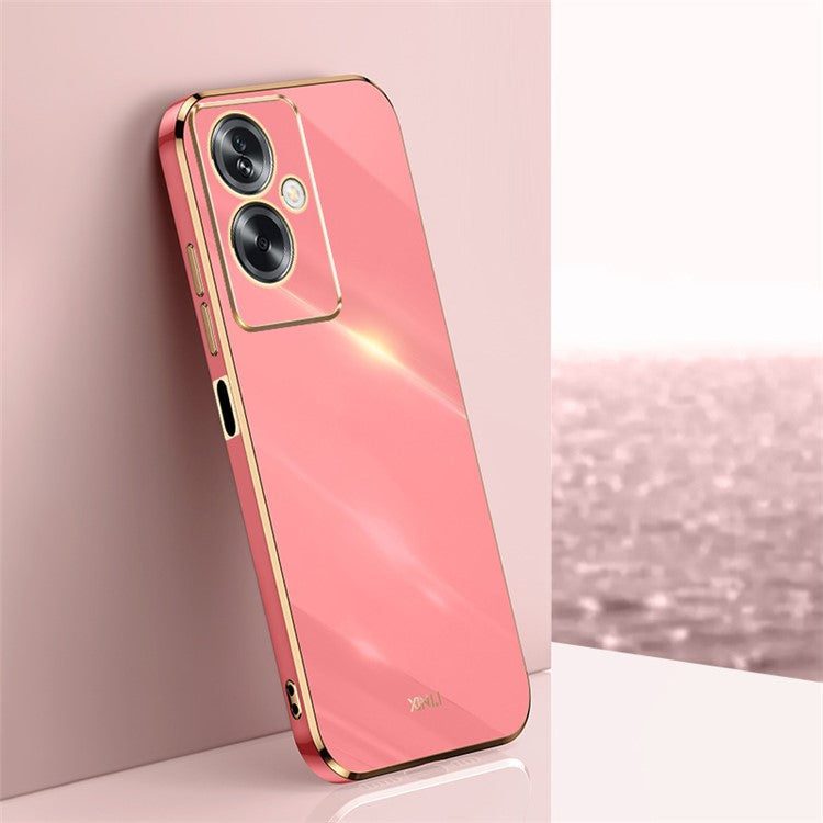 XINLI For Oppo A2 5G / A79 5G Phone Case Soft TPU Electroplating Cover - Red