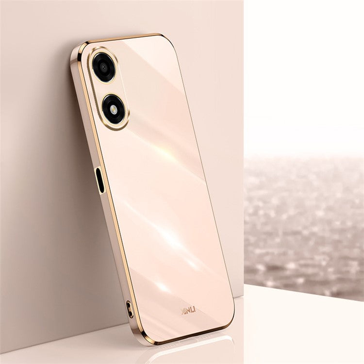 XINLI For Oppo A2x 5G Case Camera Lens Protection TPU Phone Cover - Pink