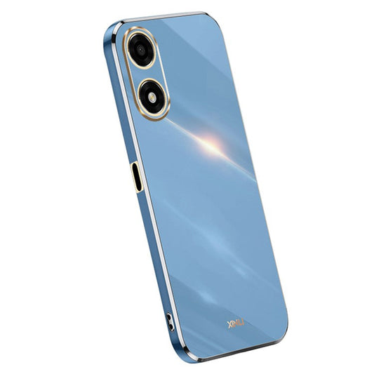 XINLI For Oppo A2x 5G Case Camera Lens Protection TPU Phone Cover - Blue