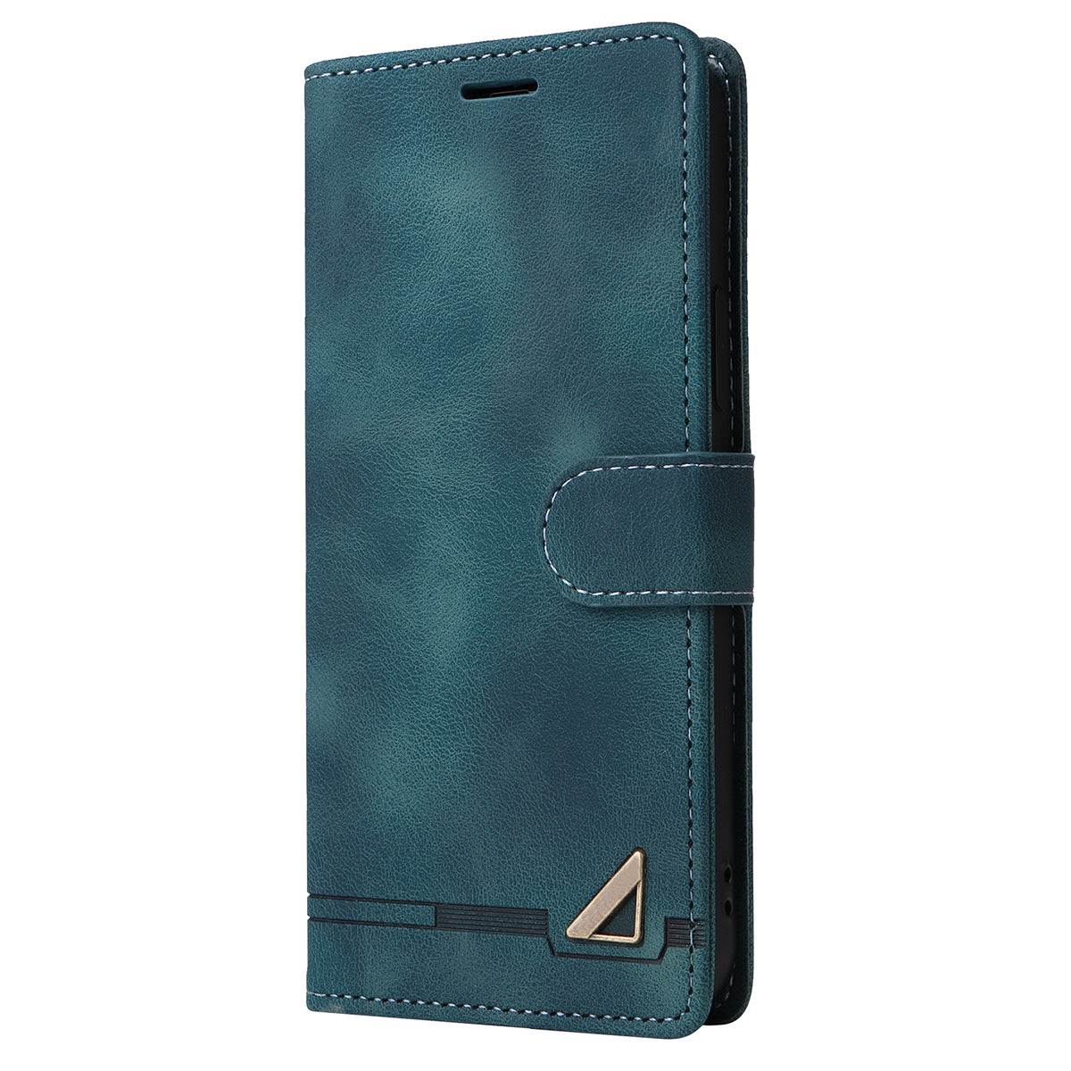 007 Series For Samsung Galaxy S24 Case Anti-Scratch PU Leather Flip Stand Phone Cover - Green