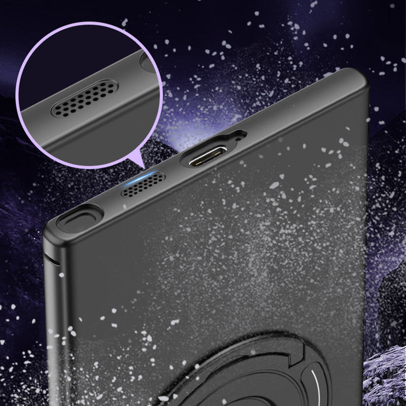For Samsung Galaxy S24 Ultra Case Kickstand Phone Cover Compatible with MagSafe - Dark Blue