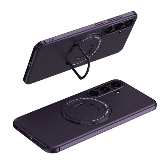 For Samsung Galaxy S24 Magnetic Phone Case Shock Armor Kickstand Cover  - Dark Purple