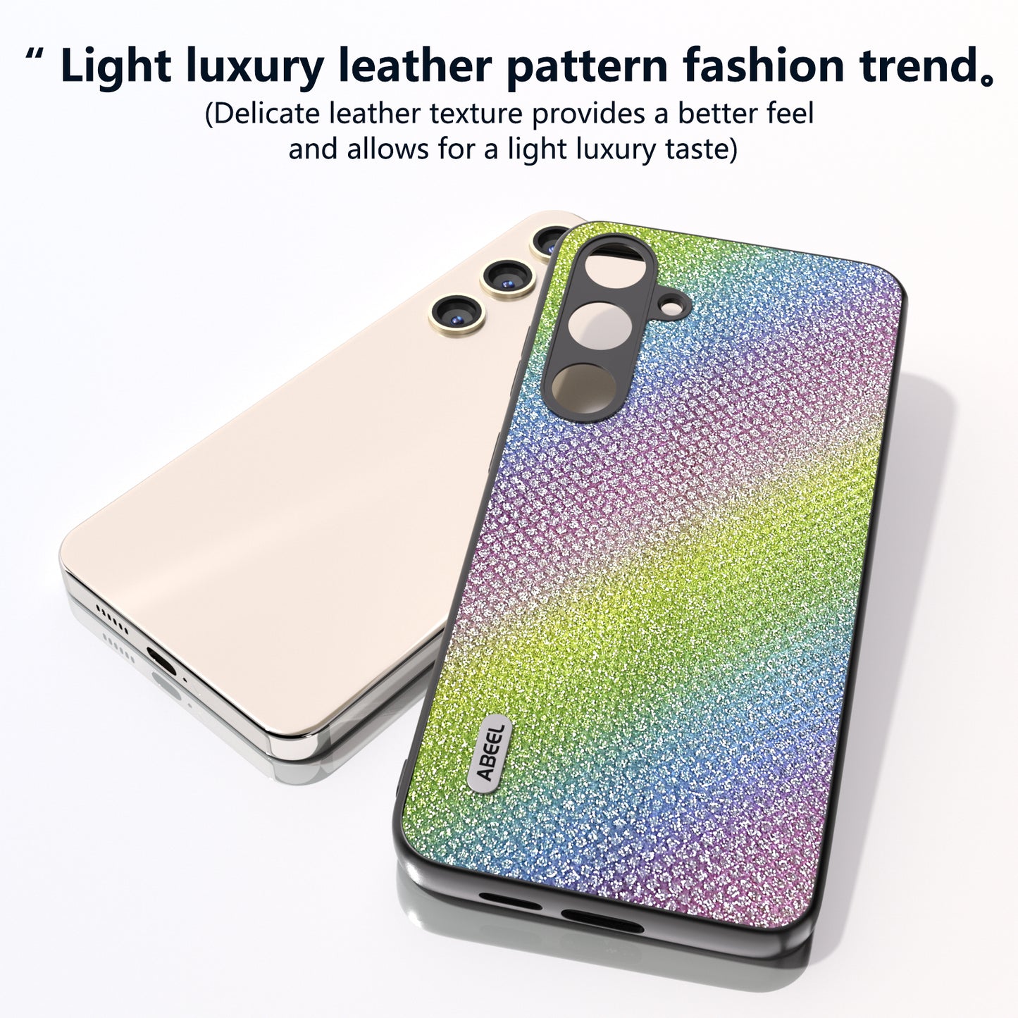 ABEEL For Samsung Galaxy S24 Rhinestone Texture Glitter Leather Skin Case - Multi-color