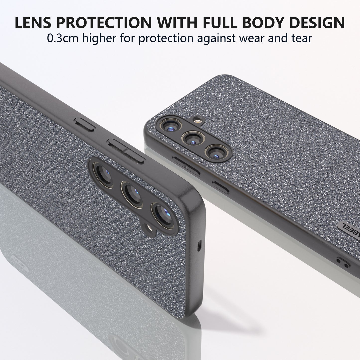 ABEEL For Samsung Galaxy S24+ Protective Phone Cover Rhinestone Texture Leather Back Case - Grey