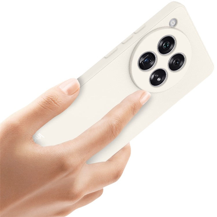 IMAK UC-4 Series for OnePlus 12 5G Cell Phone Case Drop-resistant Straight Edge Protective Cover - White