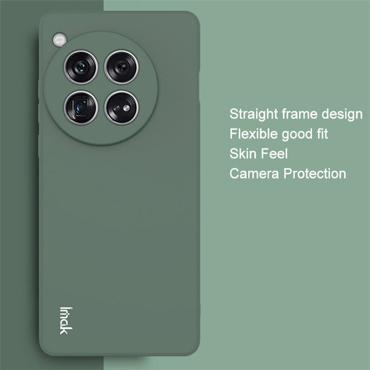 IMAK UC-4 Series for OnePlus 12 5G Cell Phone Case Drop-resistant Straight Edge Protective Cover - Midnight Green