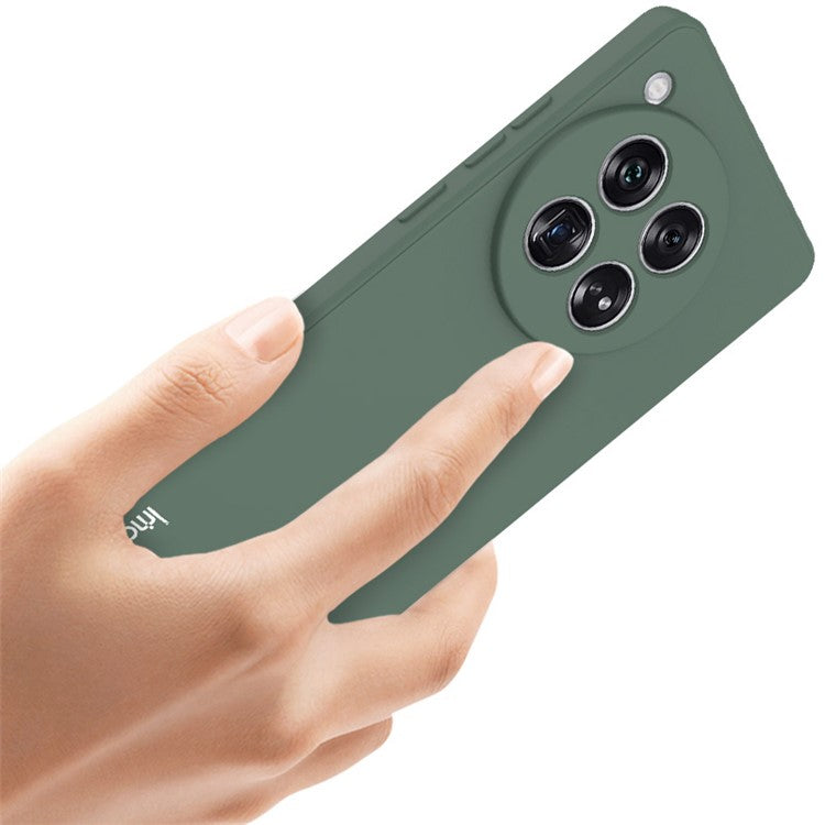 IMAK UC-4 Series for OnePlus 12 5G Cell Phone Case Drop-resistant Straight Edge Protective Cover - Midnight Green