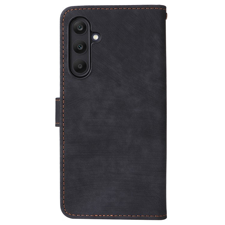 For Samsung Galaxy A25 5G (Global) (161.0 x 76.5 x 8.3mm) Case Wallet PU Leather RFID Blocking 3 Card Slots Protective Cover - Black