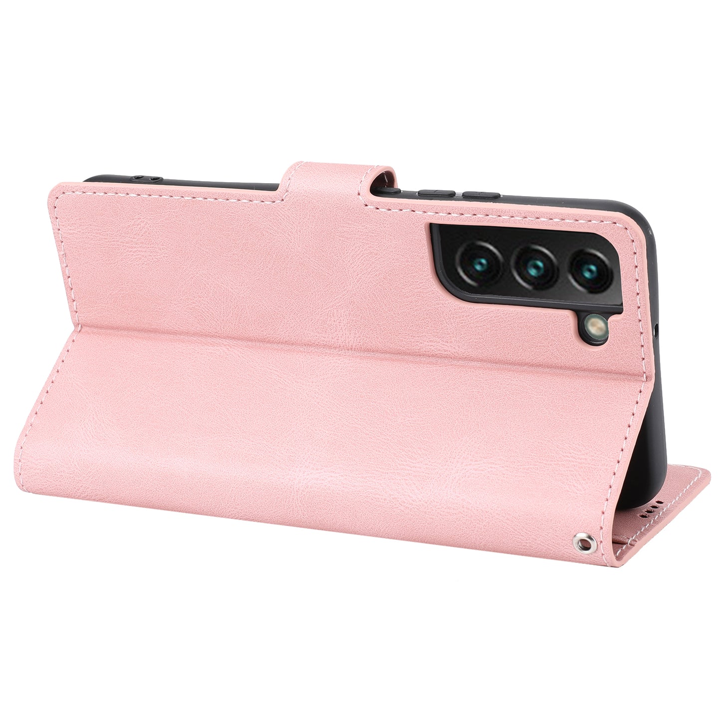 For Samsung Galaxy S24 Classic Dreamy Leather Phone Case Wallet Stand - Pink