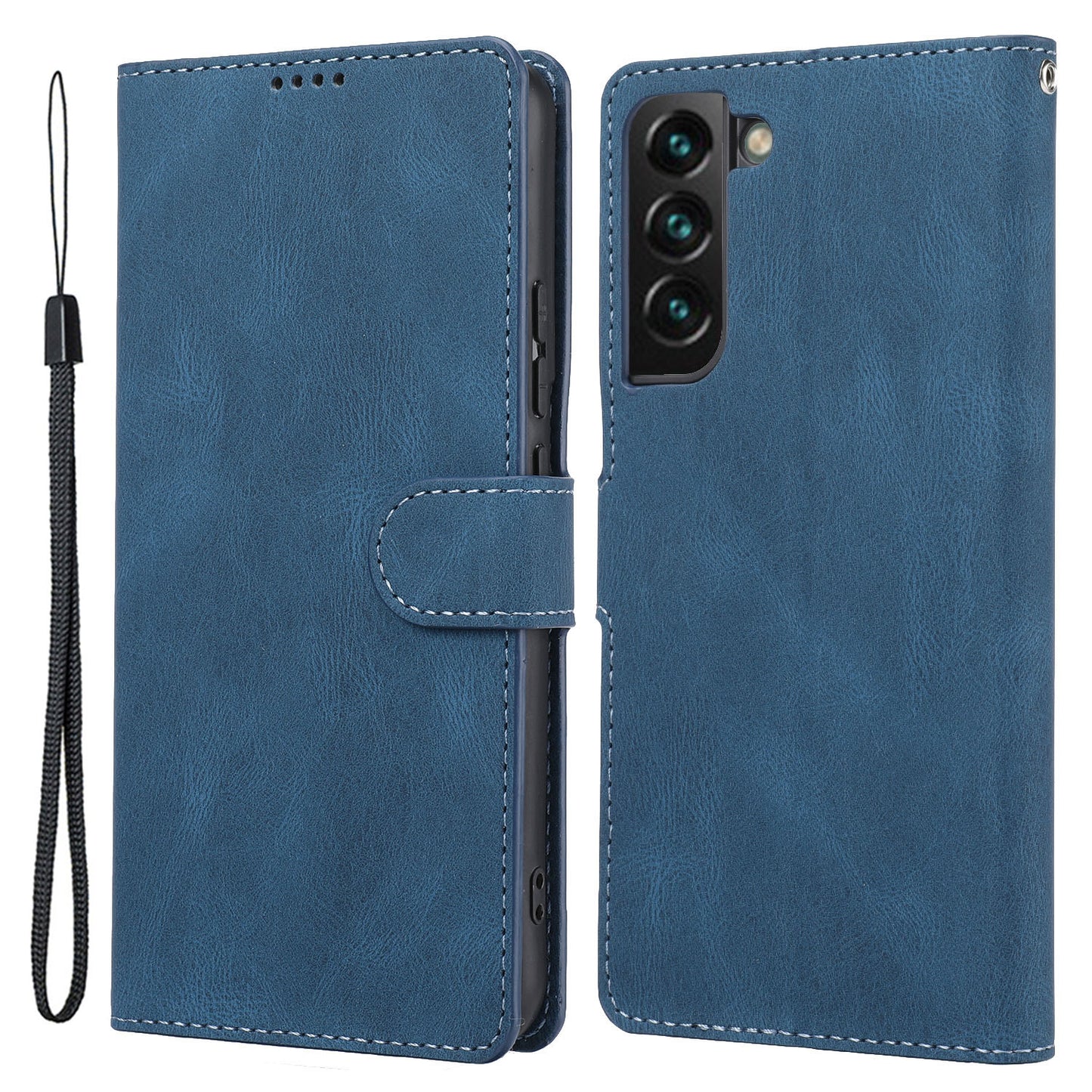 For Samsung Galaxy S24 Classic Dreamy Leather Phone Case Wallet Stand - Blue
