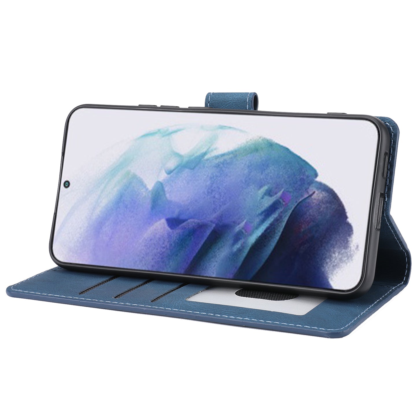 For Samsung Galaxy S24 Classic Dreamy Leather Phone Case Wallet Stand - Blue