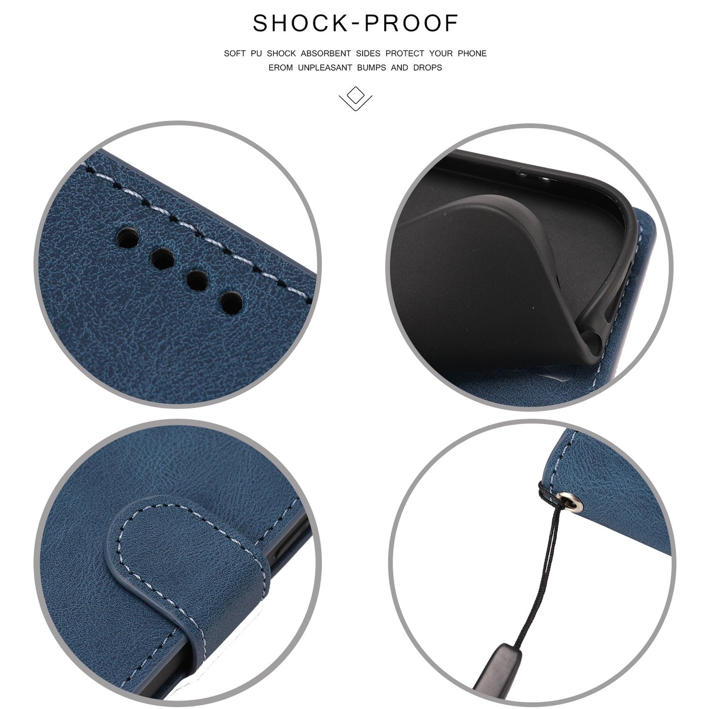 For Samsung Galaxy S24 Classic Dreamy Leather Phone Case Wallet Stand - Blue