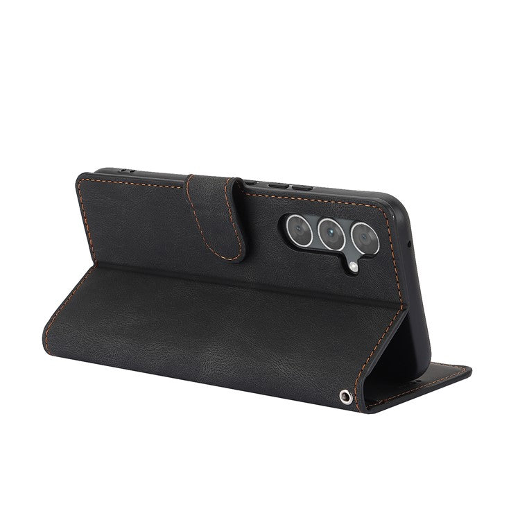 For Samsung Galaxy A55 5G Phone Case Wallet Leather Stand Cover - Black