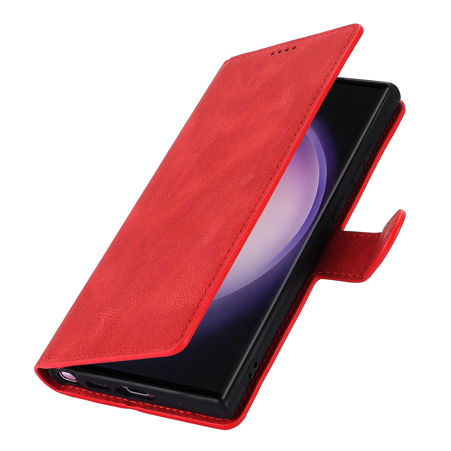 For Samsung Galaxy S24 Ultra Dreamy Leather Case Wallet Stand Phone Cover - Red