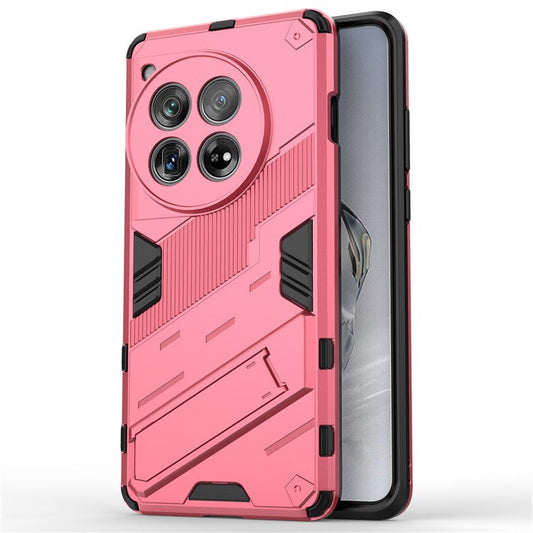 Case for OnePlus 12 5G Built-in Kickstand Dual-Layer TPU+PC Phone Cover - Rose