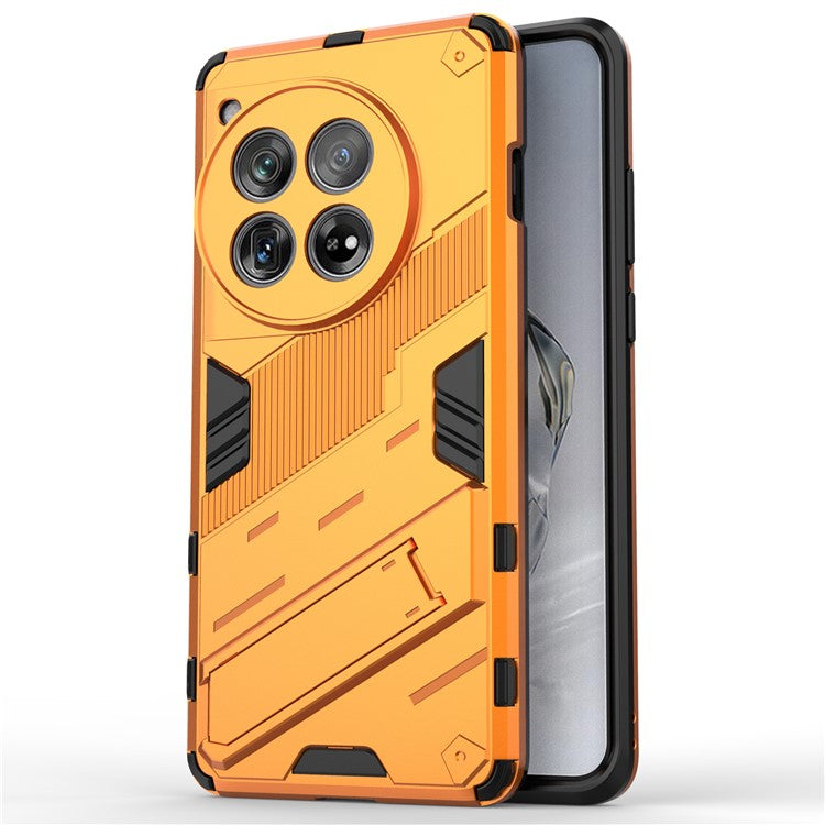 Case for OnePlus 12 5G Built-in Kickstand Dual-Layer TPU+PC Phone Cover - Orange