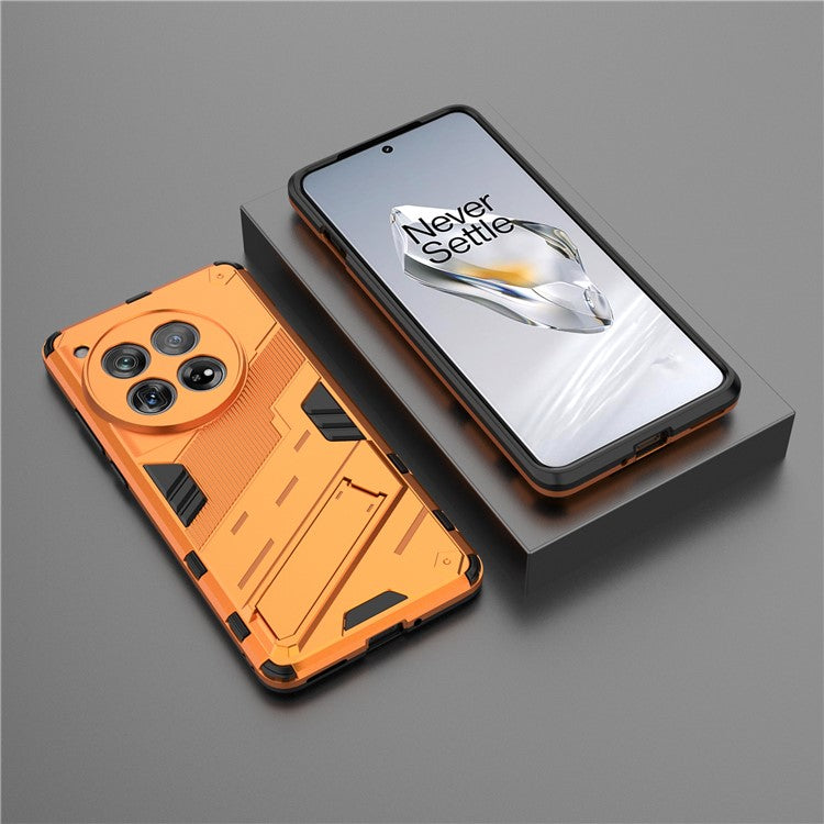 Case for OnePlus 12 5G Built-in Kickstand Dual-Layer TPU+PC Phone Cover - Orange