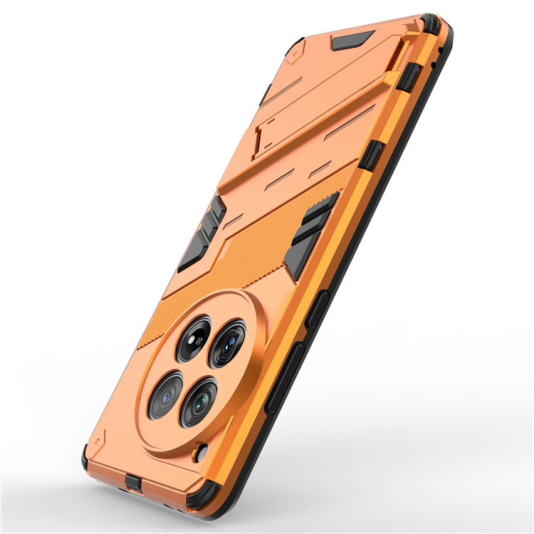 Case for OnePlus 12 5G Built-in Kickstand Dual-Layer TPU+PC Phone Cover - Orange