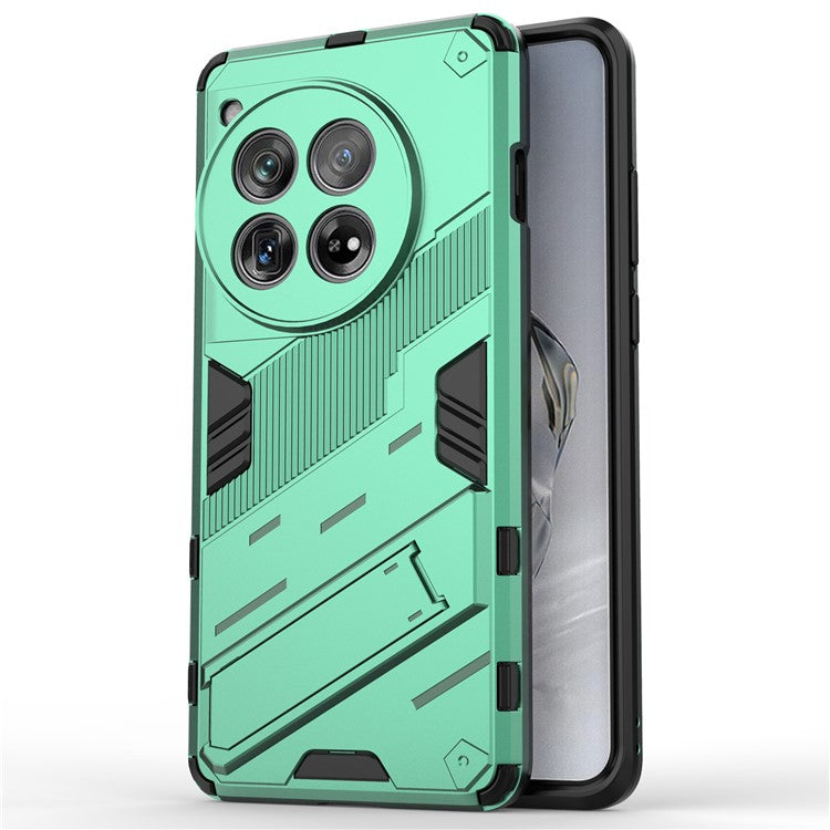 Case for OnePlus 12 5G Built-in Kickstand Dual-Layer TPU+PC Phone Cover - Green