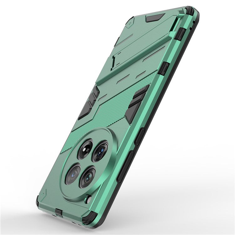 Case for OnePlus 12 5G Built-in Kickstand Dual-Layer TPU+PC Phone Cover - Green