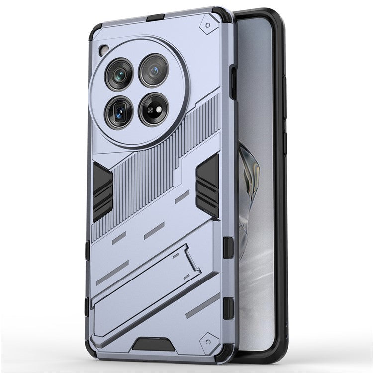 Case for OnePlus 12 5G Built-in Kickstand Dual-Layer TPU+PC Phone Cover - Dark Blue