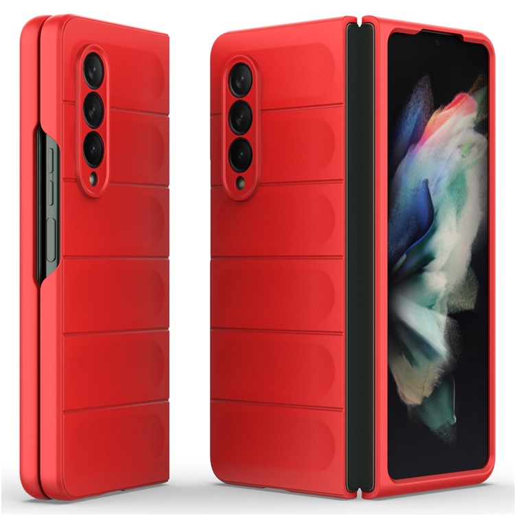 For Samsung Galaxy Z Fold3 5G Hard PC Phone Case Anti Scratch Protection Folding Cover - Red