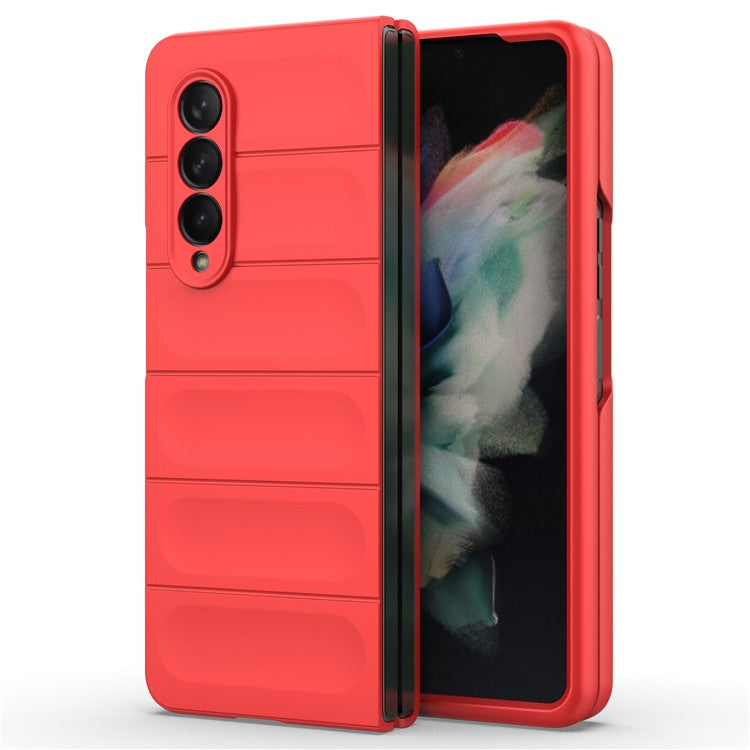 For Samsung Galaxy Z Fold3 5G Hard PC Phone Case Anti Scratch Protection Folding Cover - Red