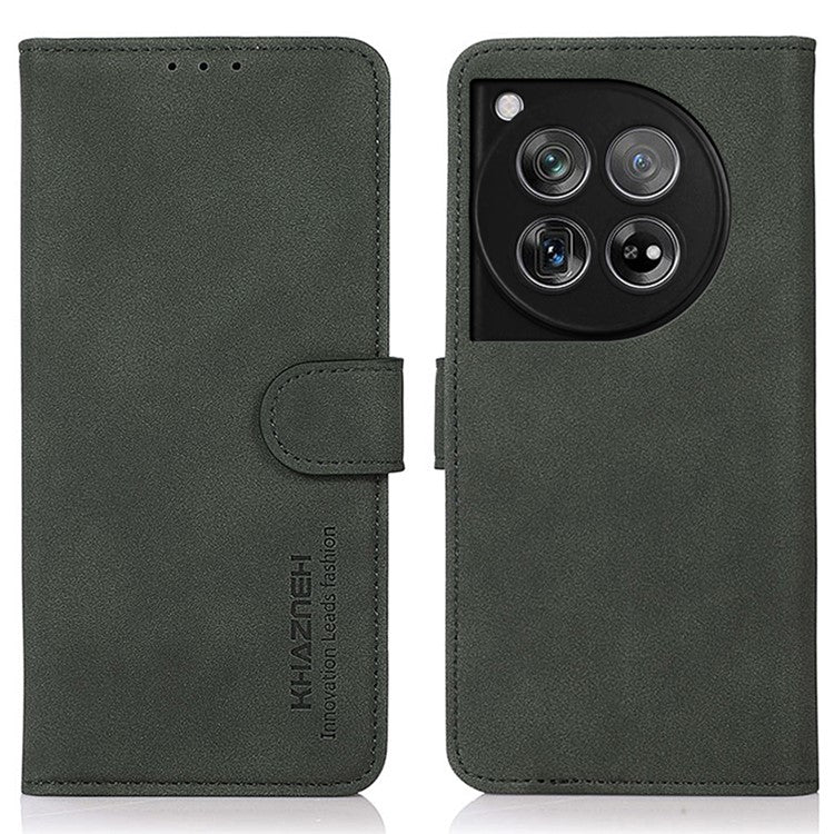 KHAZNEH For OnePlus 12 5G Wallet Phone Case Leather Protective Sleeve - Green