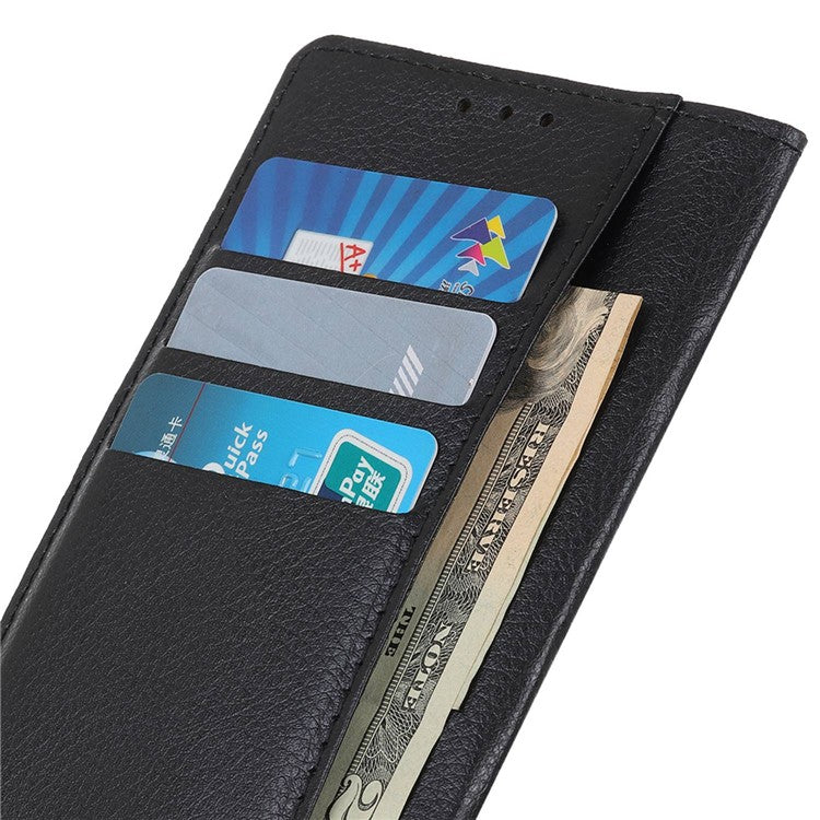 For OnePlus 12 5G Classic Litchi Grain Leather Case Phone Wallet Cover - Black