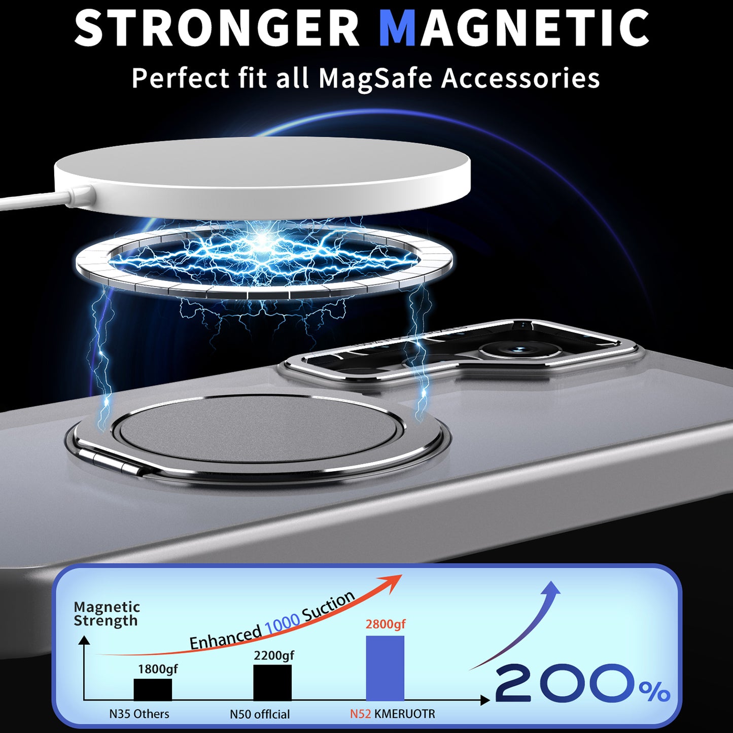 For Samsung Galaxy S24 Phone Case Ring Kickstand Magnetic Phone Cover - Titanium Grey