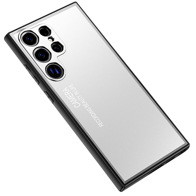 For Samsung Galaxy S24 Ultra Case TPU + Aluminium Alloy Heat Dissipation Scratch-resistant Phone Cover - Silver