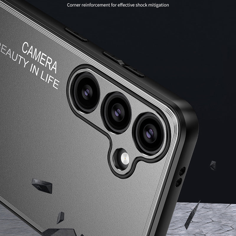 For Samsung Galaxy S24 Ultra Case TPU + Aluminium Alloy Heat Dissipation Scratch-resistant Phone Cover - Silver