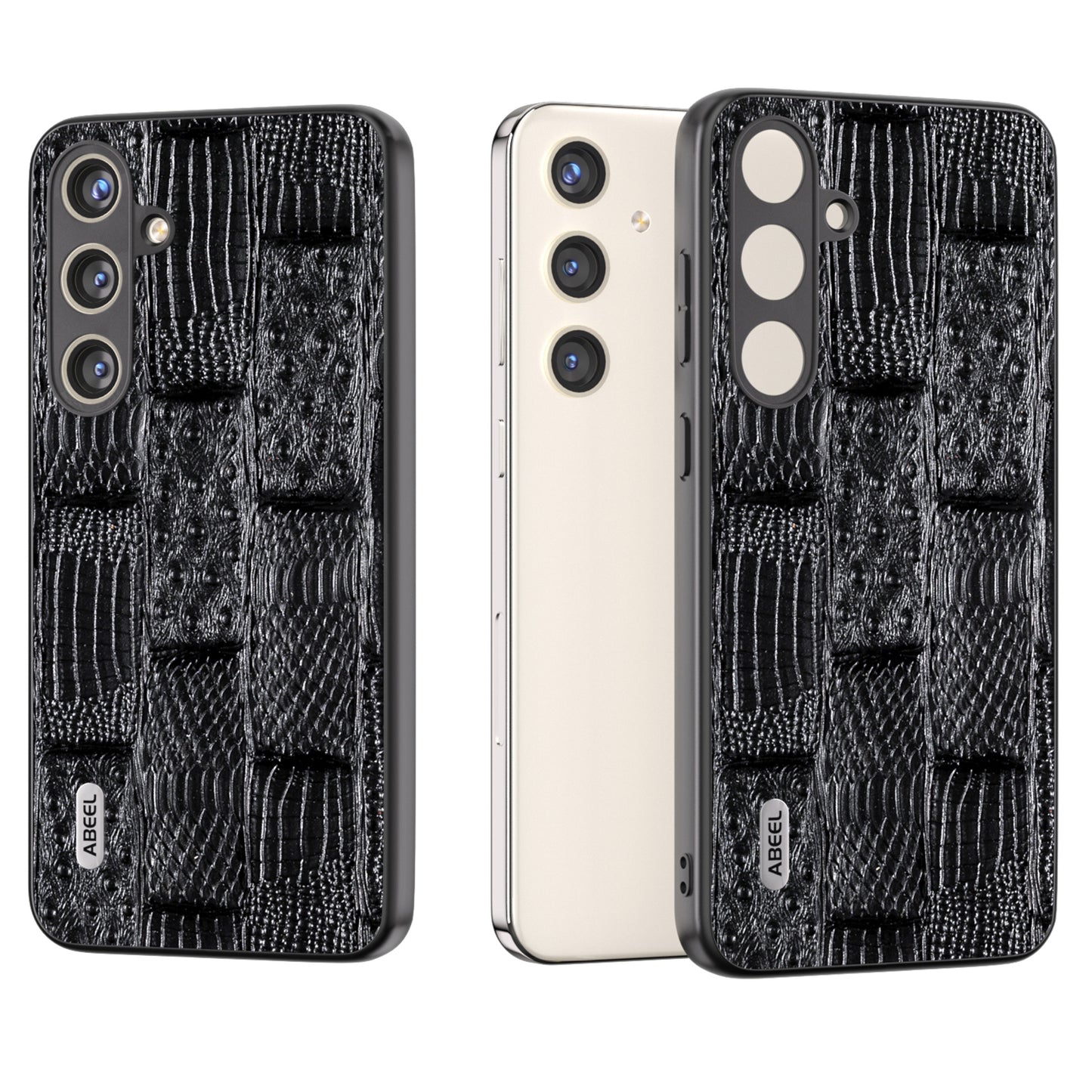 ABEEL For Samsung Galaxy S24+ Case Mahjong Texture Anti-Drop Protective Phone Cover - Black