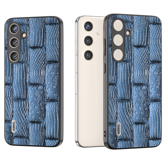 ABEEL For Samsung Galaxy S24+ Case Mahjong Texture Anti-Drop Protective Phone Cover - Blue