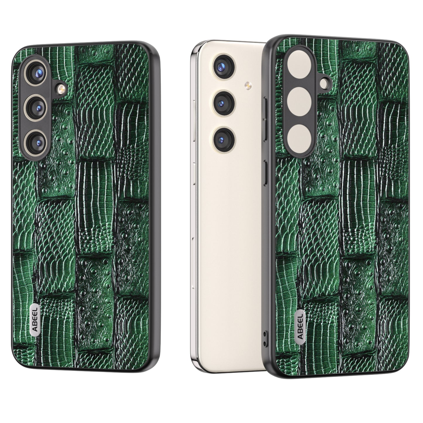 ABEEL For Samsung Galaxy S24+ Case Mahjong Texture Anti-Drop Protective Phone Cover - Green